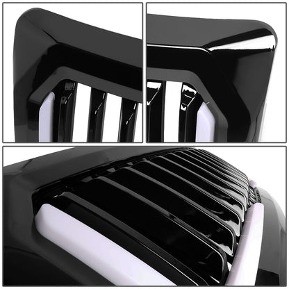 PARRILLA GRILLE - 09-14 FORD F-150 - VERTICAL FENCE STYLE - W/ LED DRL LIGHT - LED'S REQUIRE WIRING INTO EXISTING LIGHTING - BLACK