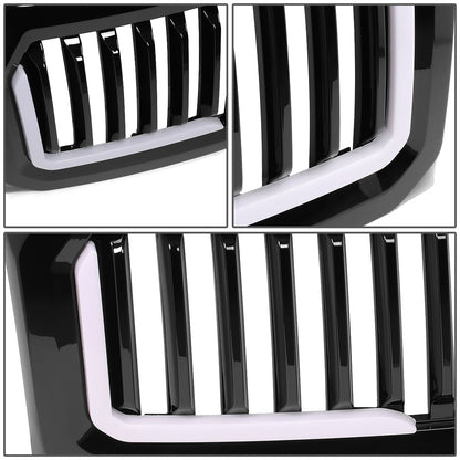 PARRILLA GRILLE - 09-14 FORD F-150 - VERTICAL FENCE STYLE - W/ LED DRL LIGHT - LED'S REQUIRE WIRING INTO EXISTING LIGHTING - BLACK