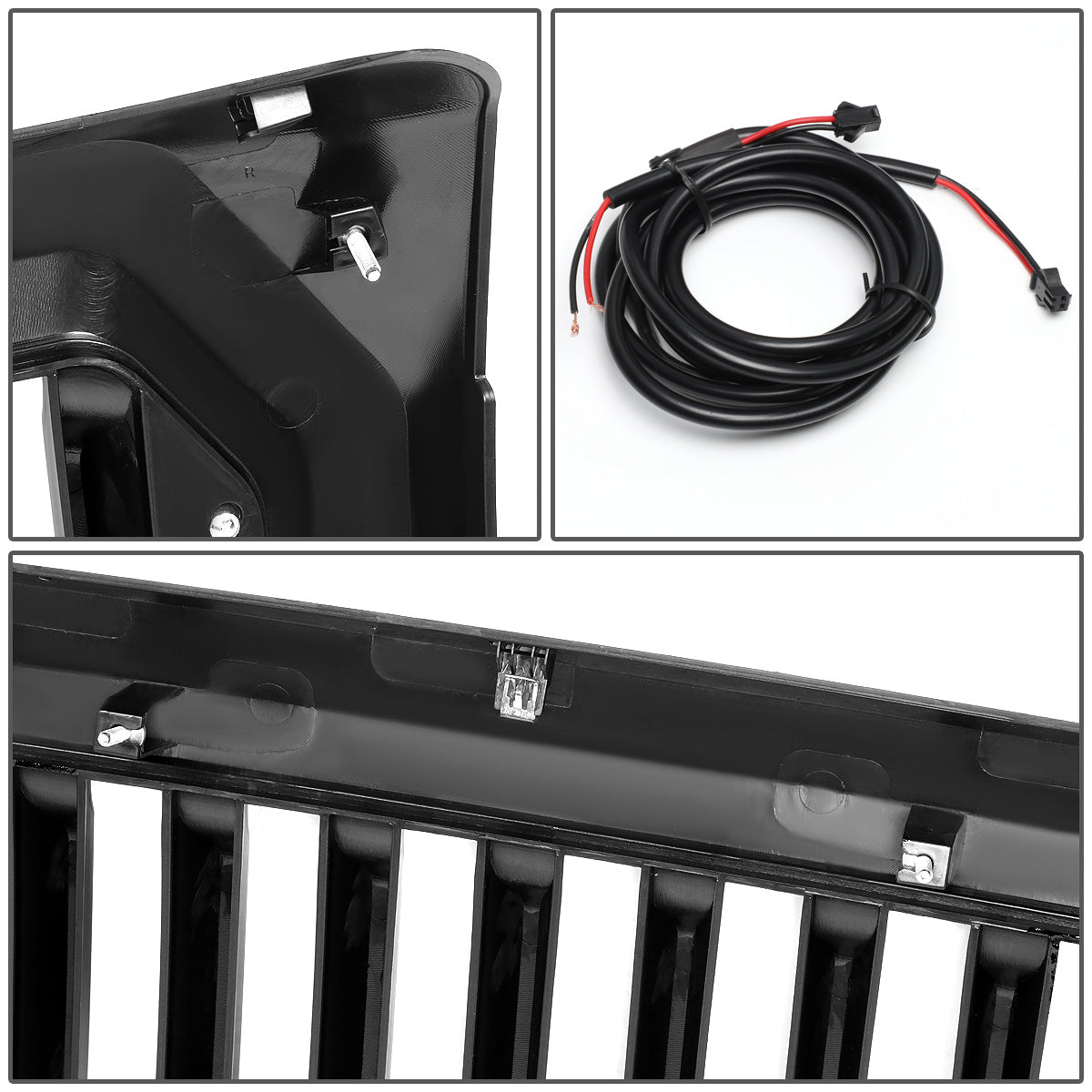 PARRILLA GRILLE - 09-14 FORD F-150 - VERTICAL FENCE STYLE - W/ LED DRL LIGHT - LED'S REQUIRE WIRING INTO EXISTING LIGHTING - BLACK