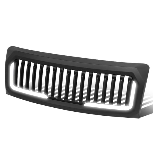 PARRILLA GRILLE - 09-14 FORD F-150 - VERTICAL FENCE STYLE - W/ LED DRL LIGHT - LED'S REQUIRE WIRING INTO EXISTING LIGHTING - MATTE BLACK