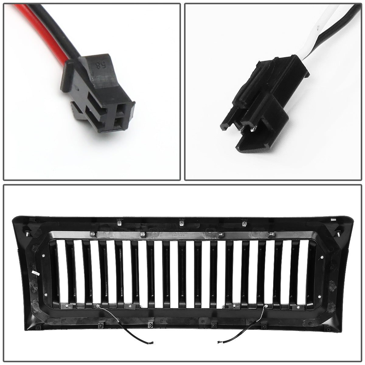 PARRILLA GRILLE - 09-14 FORD F-150 - VERTICAL FENCE STYLE - W/ LED DRL LIGHT - LED'S REQUIRE WIRING INTO EXISTING LIGHTING - MATTE BLACK