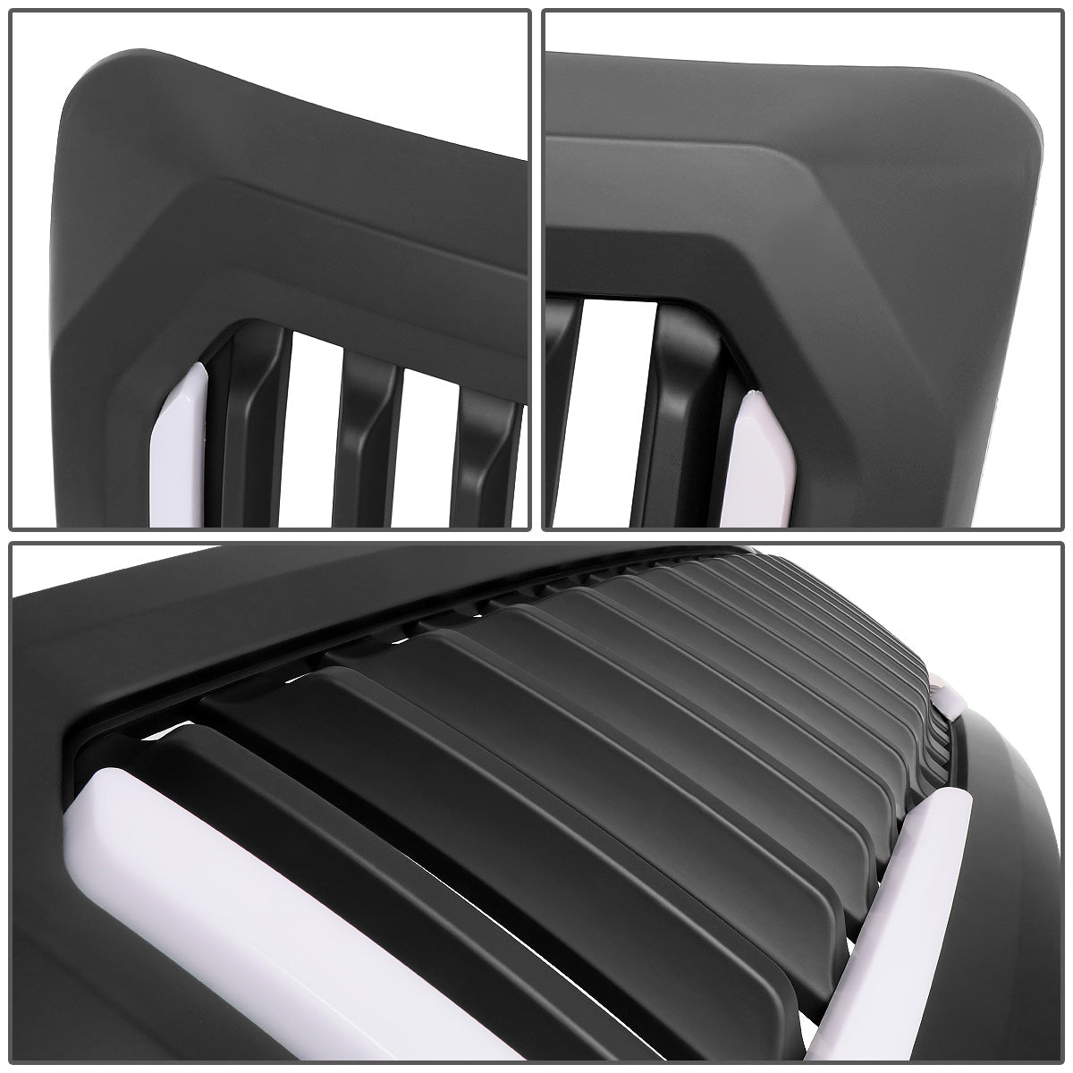 PARRILLA GRILLE - 09-14 FORD F-150 - VERTICAL FENCE STYLE - W/ LED DRL LIGHT - LED'S REQUIRE WIRING INTO EXISTING LIGHTING - MATTE BLACK