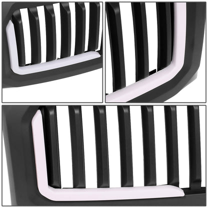 PARRILLA GRILLE - 09-14 FORD F-150 - VERTICAL FENCE STYLE - W/ LED DRL LIGHT - LED'S REQUIRE WIRING INTO EXISTING LIGHTING - MATTE BLACK