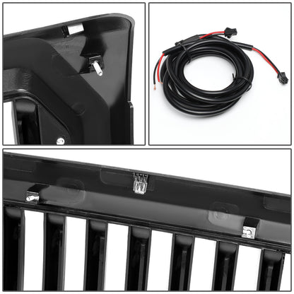 PARRILLA GRILLE - 09-14 FORD F-150 - VERTICAL FENCE STYLE - W/ LED DRL LIGHT - LED'S REQUIRE WIRING INTO EXISTING LIGHTING - MATTE BLACK