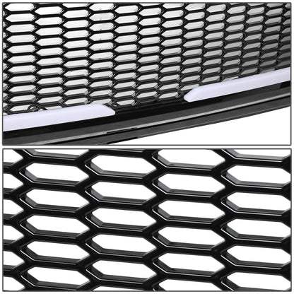 PARRILLA GRILLE - 15-17 FORD F-150 - HONEYCOMB MESH - W/ LED DRL LIGHT - LED'S REQUIRE WIRING INTO EXISTING LIGHTING - BLACK