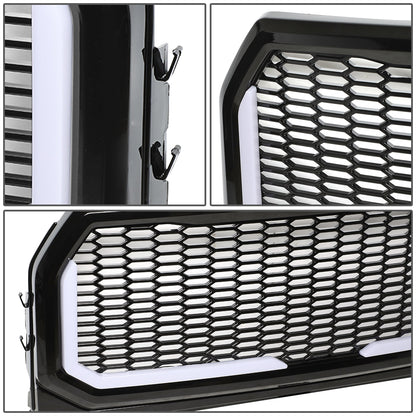 PARRILLA GRILLE - 15-17 FORD F-150 - HONEYCOMB MESH - W/ LED DRL LIGHT - LED'S REQUIRE WIRING INTO EXISTING LIGHTING - BLACK