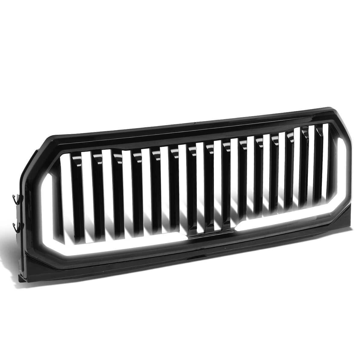 PARRILLA GRILLE - 15-17 FORD F-150 - VERTICAL FENCE STYLE - W/ LED DRL LIGHT - LED'S REQUIRE WIRING INTO EXISTING LIGHTING - BLACK