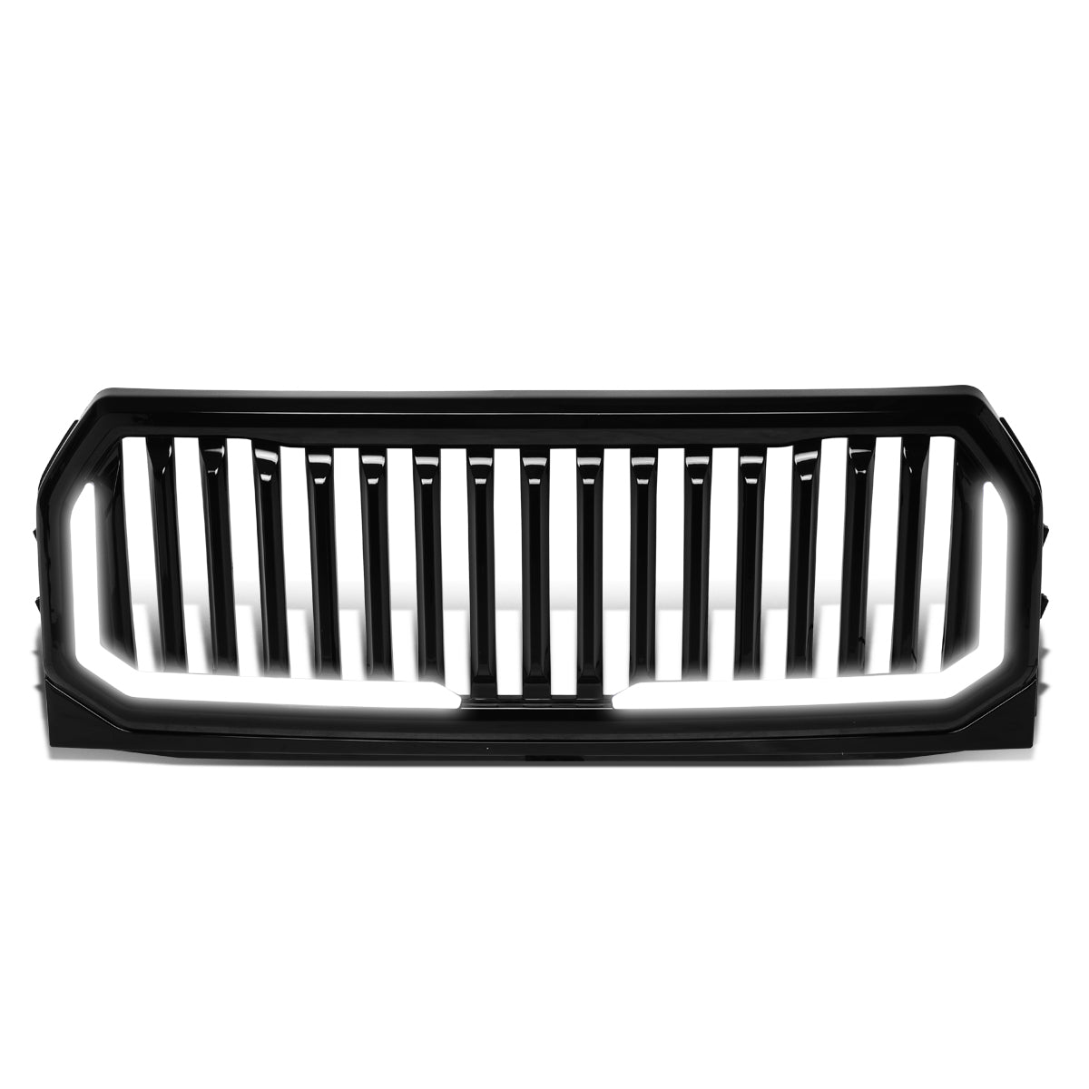 PARRILLA GRILLE - 15-17 FORD F-150 - VERTICAL FENCE STYLE - W/ LED DRL LIGHT - LED'S REQUIRE WIRING INTO EXISTING LIGHTING - BLACK