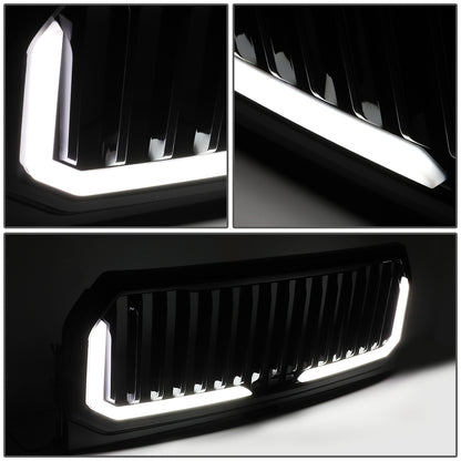 PARRILLA GRILLE - 15-17 FORD F-150 - VERTICAL FENCE STYLE - W/ LED DRL LIGHT - LED'S REQUIRE WIRING INTO EXISTING LIGHTING - BLACK