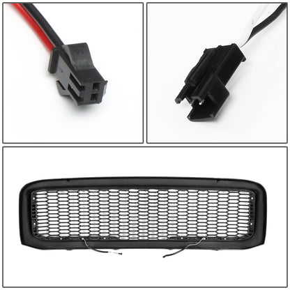 PARRILLA GRILLE - 99-04 FORD F-250, F-350, F-450, F-550 - HONEYCOMB MESH - W/ LED DRL LIGHT - LED'S REQUIRE WIRING INTO EXISTING LIGHTING - BLACK