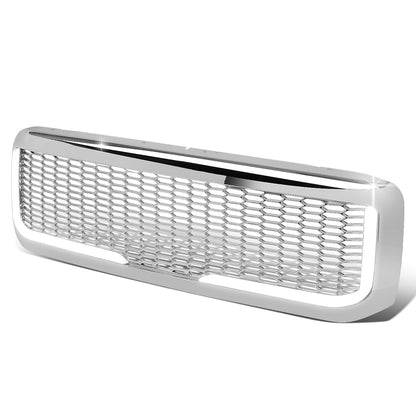 PARRILLA GRILLE - 99-04 FORD F-250, F-350, F-450, F-550 - HONEYCOMB MESH - W/ LED DRL LIGHT - LED'S REQUIRE WIRING INTO EXISTING LIGHTING - CHROME