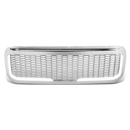 PARRILLA GRILLE - 99-04 FORD F-250, F-350, F-450, F-550 - HONEYCOMB MESH - W/ LED DRL LIGHT - LED'S REQUIRE WIRING INTO EXISTING LIGHTING - CHROME