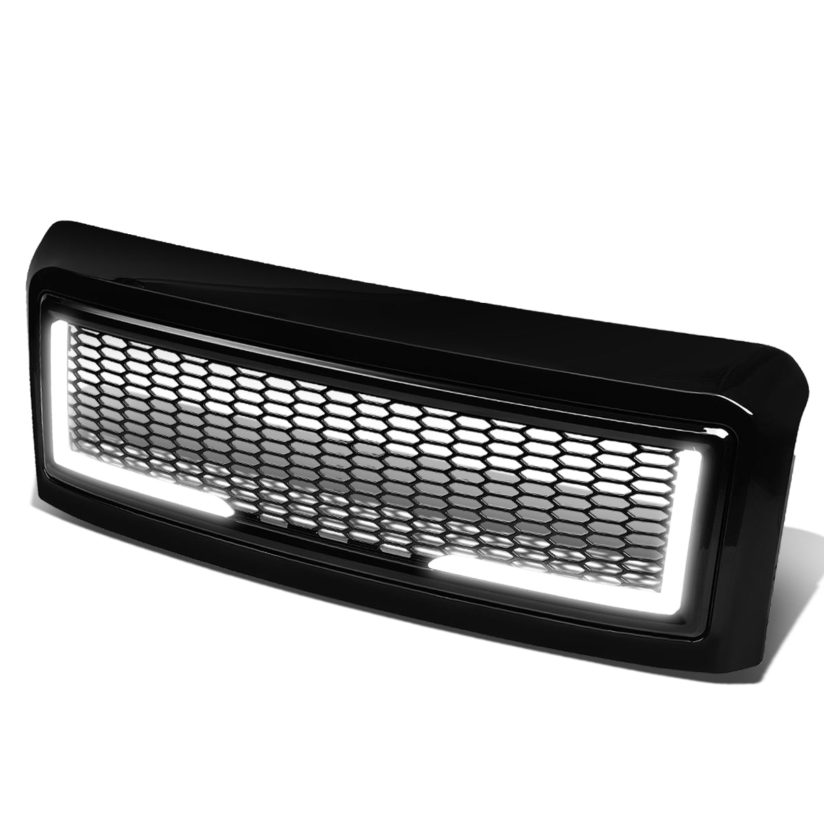 PARRILLA GRILLE - 08-10 FORD F-250, F-350, F-450, F-550 - HONEYCOMB MESH - W/ LED DRL LIGHT - LED'S REQUIRE WIRING INTO EXISTING LIGHTING - BLACK