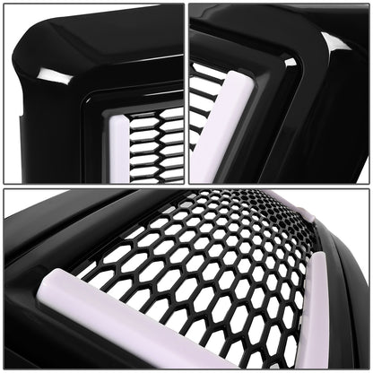 PARRILLA GRILLE - 08-10 FORD F-250, F-350, F-450, F-550 - HONEYCOMB MESH - W/ LED DRL LIGHT - LED'S REQUIRE WIRING INTO EXISTING LIGHTING - BLACK