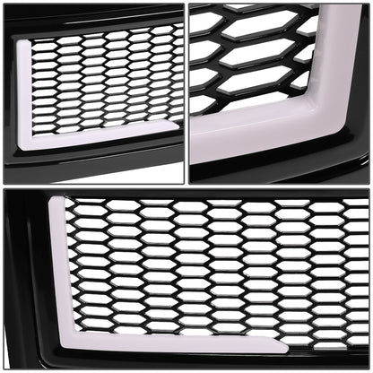 PARRILLA GRILLE - 08-10 FORD F-250, F-350, F-450, F-550 - HONEYCOMB MESH - W/ LED DRL LIGHT - LED'S REQUIRE WIRING INTO EXISTING LIGHTING - BLACK
