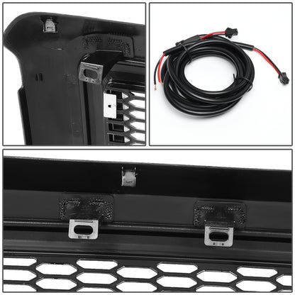 PARRILLA GRILLE - 08-10 FORD F-250, F-350, F-450, F-550 - HONEYCOMB MESH - W/ LED DRL LIGHT - LED'S REQUIRE WIRING INTO EXISTING LIGHTING - BLACK