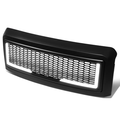 PARRILLA GRILLE - 08-10 FORD F-250, F-350, F-450, F-550 - HONEYCOMB MESH - W/ LED DRL LIGHT - LED'S REQUIRE WIRING INTO EXISTING LIGHTING - MATTE BLACK