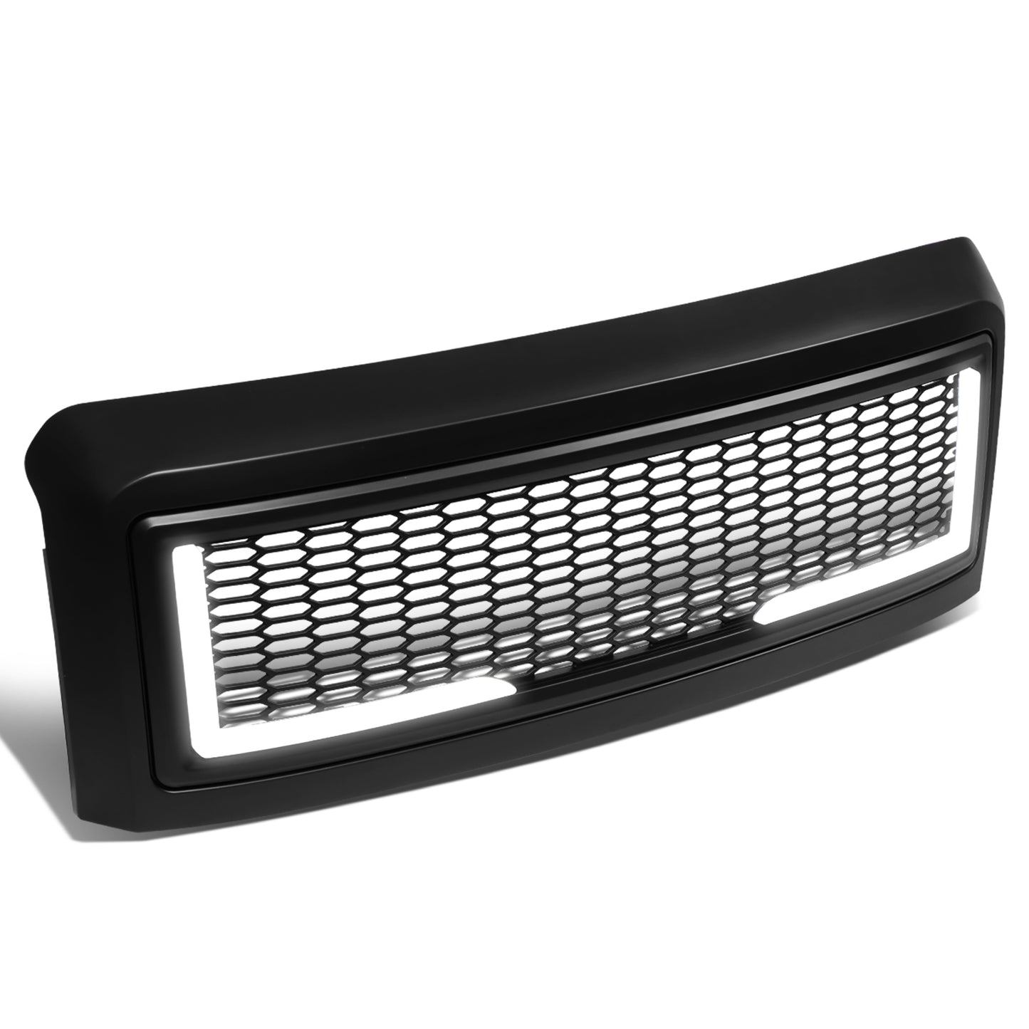 PARRILLA GRILLE - 08-10 FORD F-250, F-350, F-450, F-550 - HONEYCOMB MESH - W/ LED DRL LIGHT - LED'S REQUIRE WIRING INTO EXISTING LIGHTING - MATTE BLACK