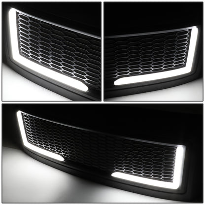 PARRILLA GRILLE - 08-10 FORD F-250, F-350, F-450, F-550 - HONEYCOMB MESH - W/ LED DRL LIGHT - LED'S REQUIRE WIRING INTO EXISTING LIGHTING - MATTE BLACK