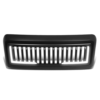 PARRILLA GRILLE - 08-10 FORD F-250, F-350, F-450, F-550 - VERTICAL FENCE STYLE - W/ LED DRL LIGHT - LED'S REQUIRE WIRING INTO EXISTING LIGHTING - MATTE BLACK