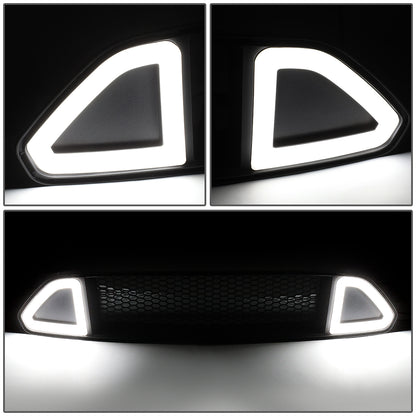 PARRILLA GRILLE - 15-17 FORD MUSTANG - HONEYCOMB MESH - W/ LED DRL LIGHT - BLACK