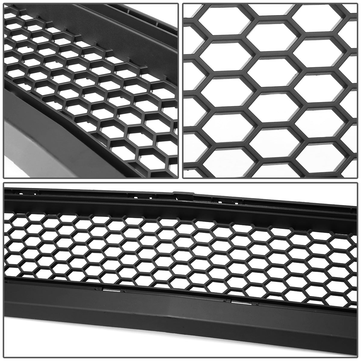 PARRILLA FRONT LOWER GRILLE - 15-17 FORD MUSTANG - HONEYCOMB MESH - W/ LED DRL LIGHT - BLACK