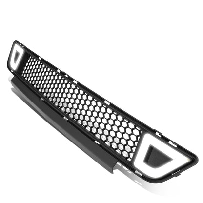 PARRILLA FRONT LOWER GRILLE - 15-17 FORD MUSTANG - HONEYCOMB MESH - W/ LED DRL LIGHT - TRIANGLE LED - BLACK