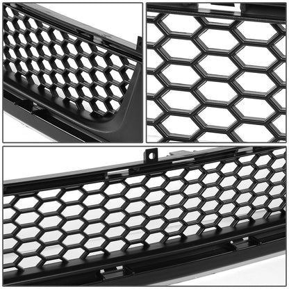 PARRILLA FRONT LOWER GRILLE - 18-19 FORD MUSTANG - HONEYCOMB MESH - W/ LED DRL LIGHT - BLACK
