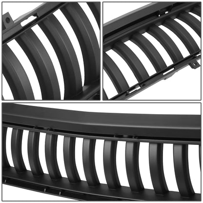 PARRILLA FRONT LOWER GRILLE - 18-19 FORD MUSTANG - VERTICAL FENCE STYLE - W/ LED DRL LIGHT - BLACK