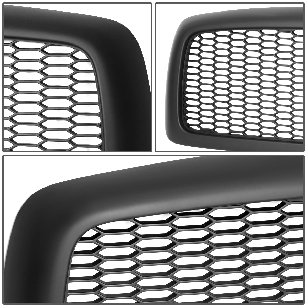 PARRILLA GRILLE - 02-05 DODGE RAM 1500 / 03-05 DODGE RAM 2500, 3500 - HONEYCOMB MESH - MATTE BLACK