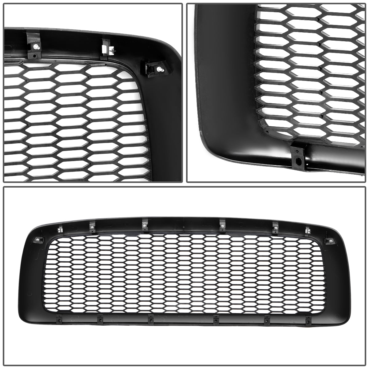 PARRILLA GRILLE - 02-05 DODGE RAM 1500 / 03-05 DODGE RAM 2500, 3500 - HONEYCOMB MESH - MATTE BLACK