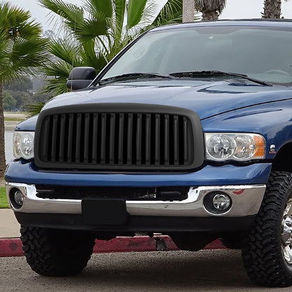 PARRILLA GRILLE - 02-05 DODGE RAM 1500 / 03-05 DODGE RAM 2500, 3500 - VERTICAL FENCE STYLE - MATTE BLACK