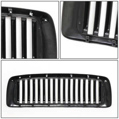 PARRILLA GRILLE - 02-05 DODGE RAM 1500 / 03-05 DODGE RAM 2500, 3500 - VERTICAL FENCE STYLE - MATTE BLACK