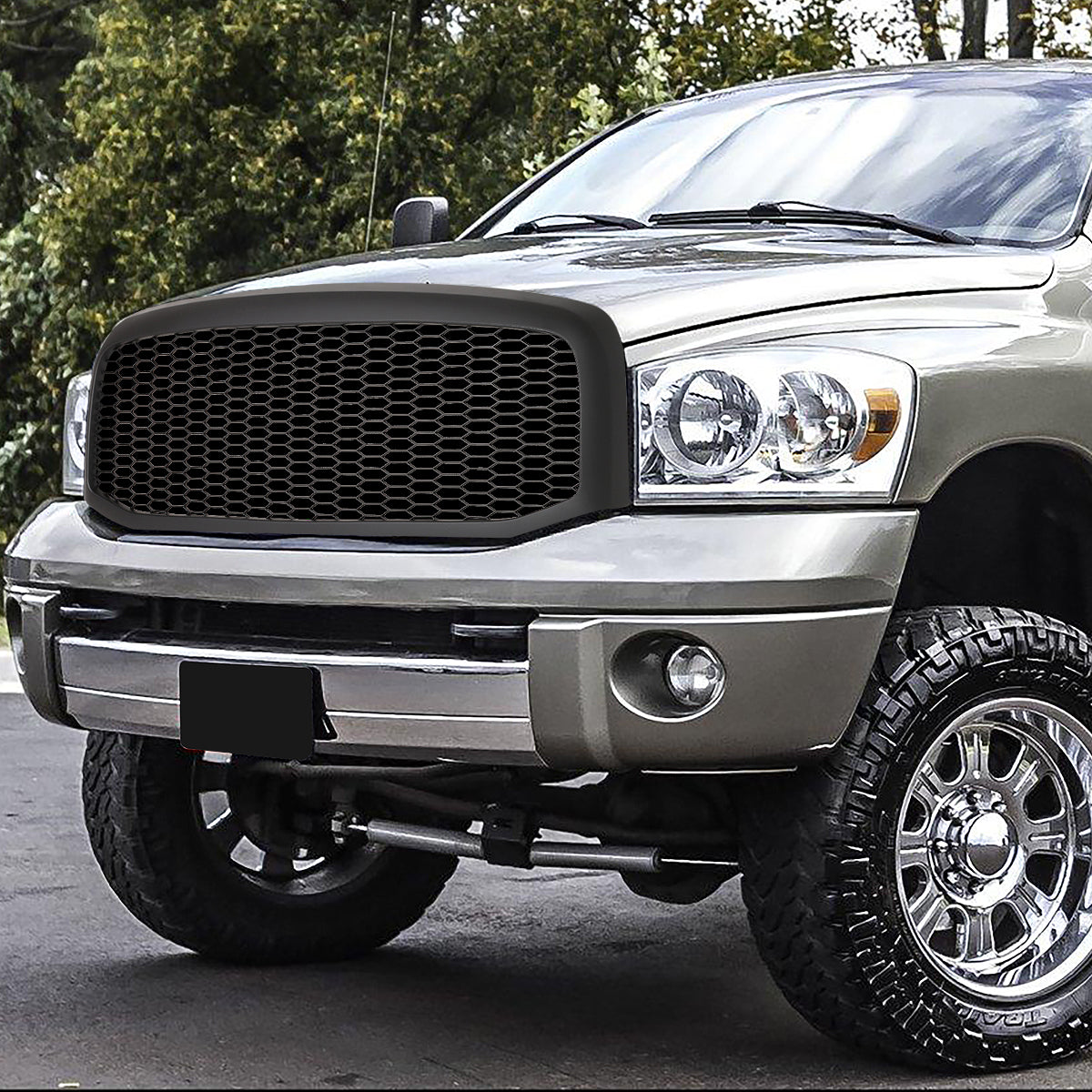 PARRILLA GRILLE - 06-08 DODGE RAM 1500 / 07-09 DODGE RAM 2500, 3500 - HONEYCOMB MESH - MATTE BLACK