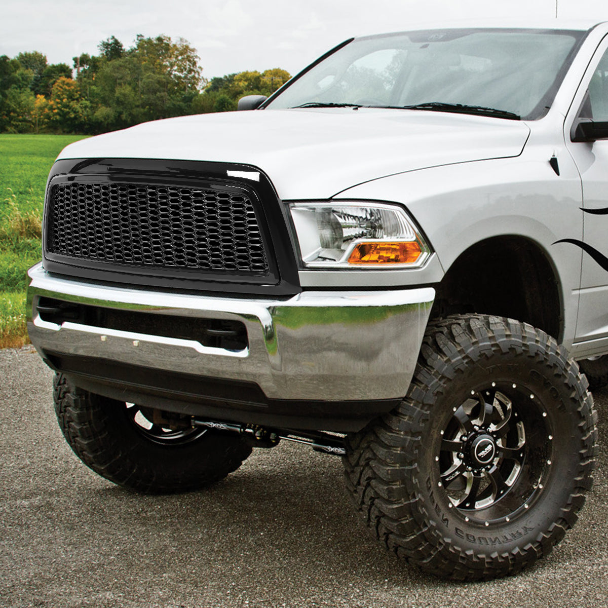 PARRILLA GRILLE - 09-10 DODGE RAM 1500 / 11-12 DODGE RAM 2500, 3500 - HONEYCOMB MESH - BLACK