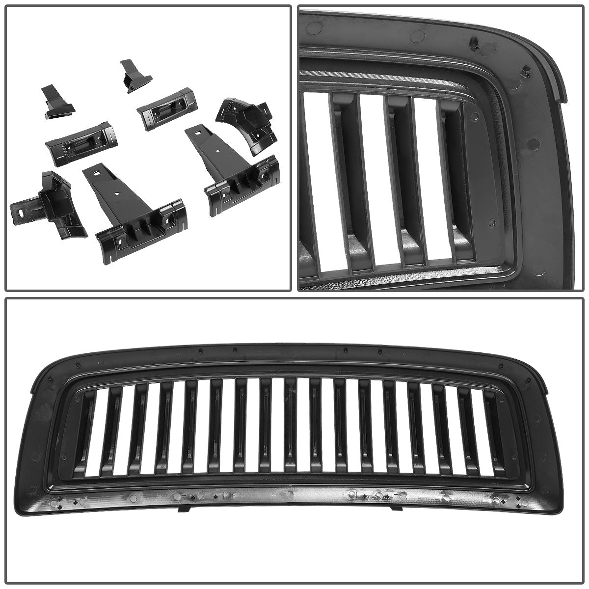 PARRILLA GRILLE - 09-10 DODGE RAM 1500 / 11-12 DODGE RAM 2500, 3500 - VERTICAL FENCE STYLE - MATTE BLACK