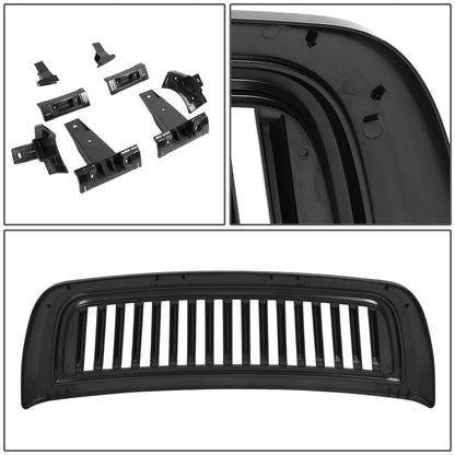 PARRILLA GRILLE - 10-18 DODGE RAM 2500, 3500 - VERTICAL FENCE STYLE - MATTE BLACK