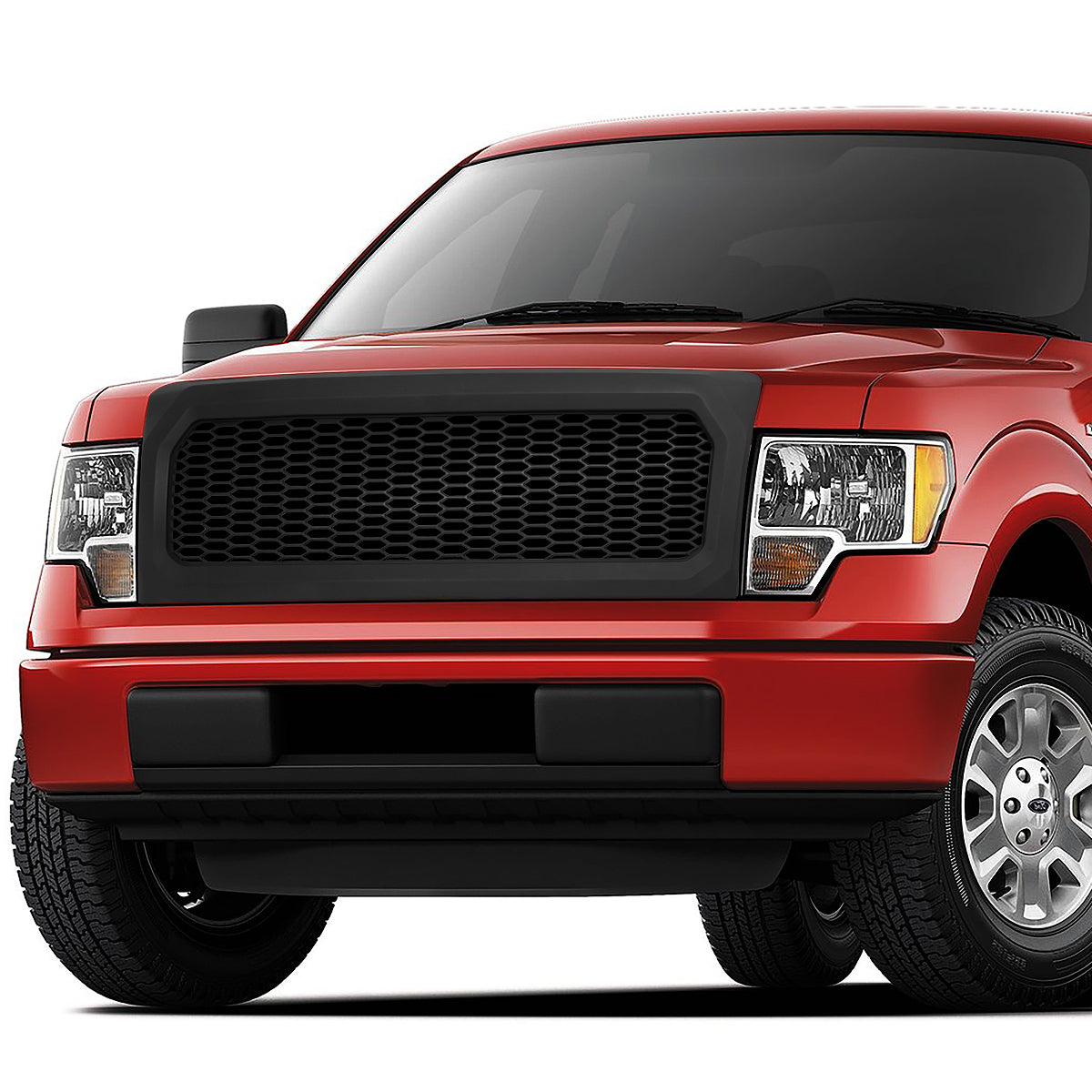 PARRILLA GRILLE - 09-14 FORD F-150 - DOES NOT FIT RAPTOR MODELS - HONEYCOMB MESH - MATTE BLACK