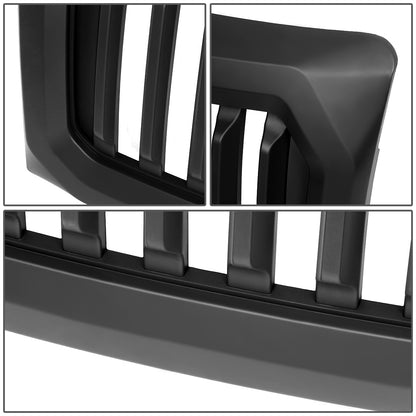 PARRILLA GRILLE - 09-14 FORD F-150 - DOES NOT FIT RAPTOR MODELS - VERTICAL FENCE STYLE - MATTE BLACK
