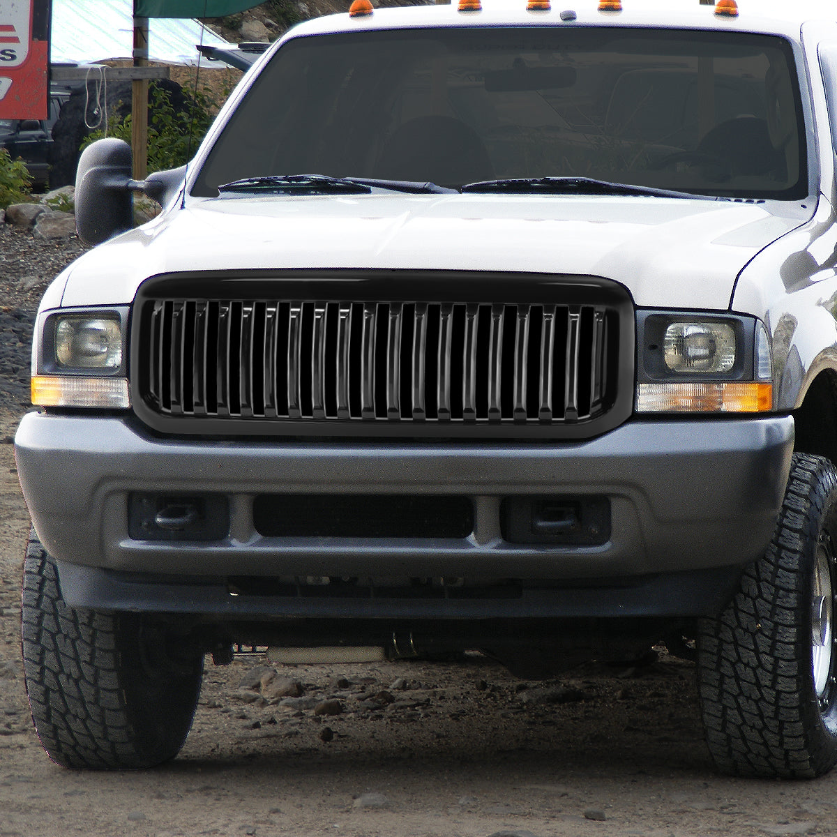 PARRILLA GRILLE - 99-04 FORD F-250, F-350, F-450, F-550 - VERTICAL FENCE STYLE - BLACK