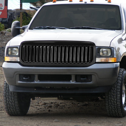 PARRILLA GRILLE - 99-04 FORD F-250, F-350, F-450, F-550 - VERTICAL FENCE STYLE - BLACK