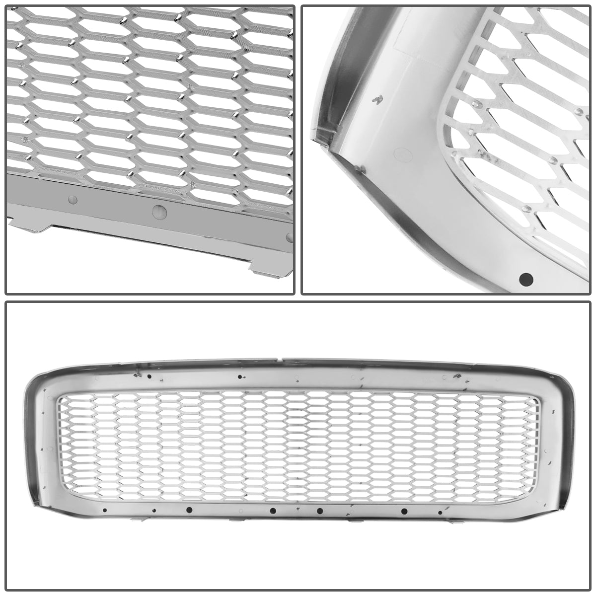 PARRILLA GRILLE - 99-04 FORD F-250, F-350, F-450, F-550 - HONEYCOMB MESH - CHROME