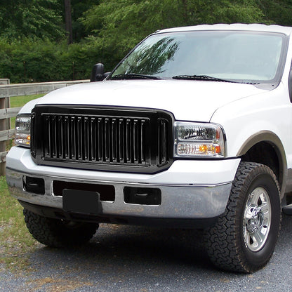 PARRILLA GRILLE - 05-07 FORD F-250, F-350, F-450, F-550 / 2005 FORD EXCUUSION - VERTICAL FENCE STYLE - BLACK