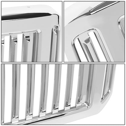 PARRILLA GRILLE - 05-07 FORD F-250, F-350, F-450, F-550 / 2005 FORD EXCUUSION - VERTICAL FENCE STYLE - CHROME