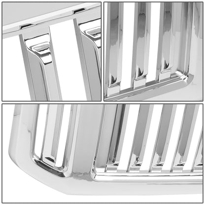 PARRILLA GRILLE - 05-07 FORD F-250, F-350, F-450, F-550 / 2005 FORD EXCUUSION - VERTICAL FENCE STYLE - CHROME