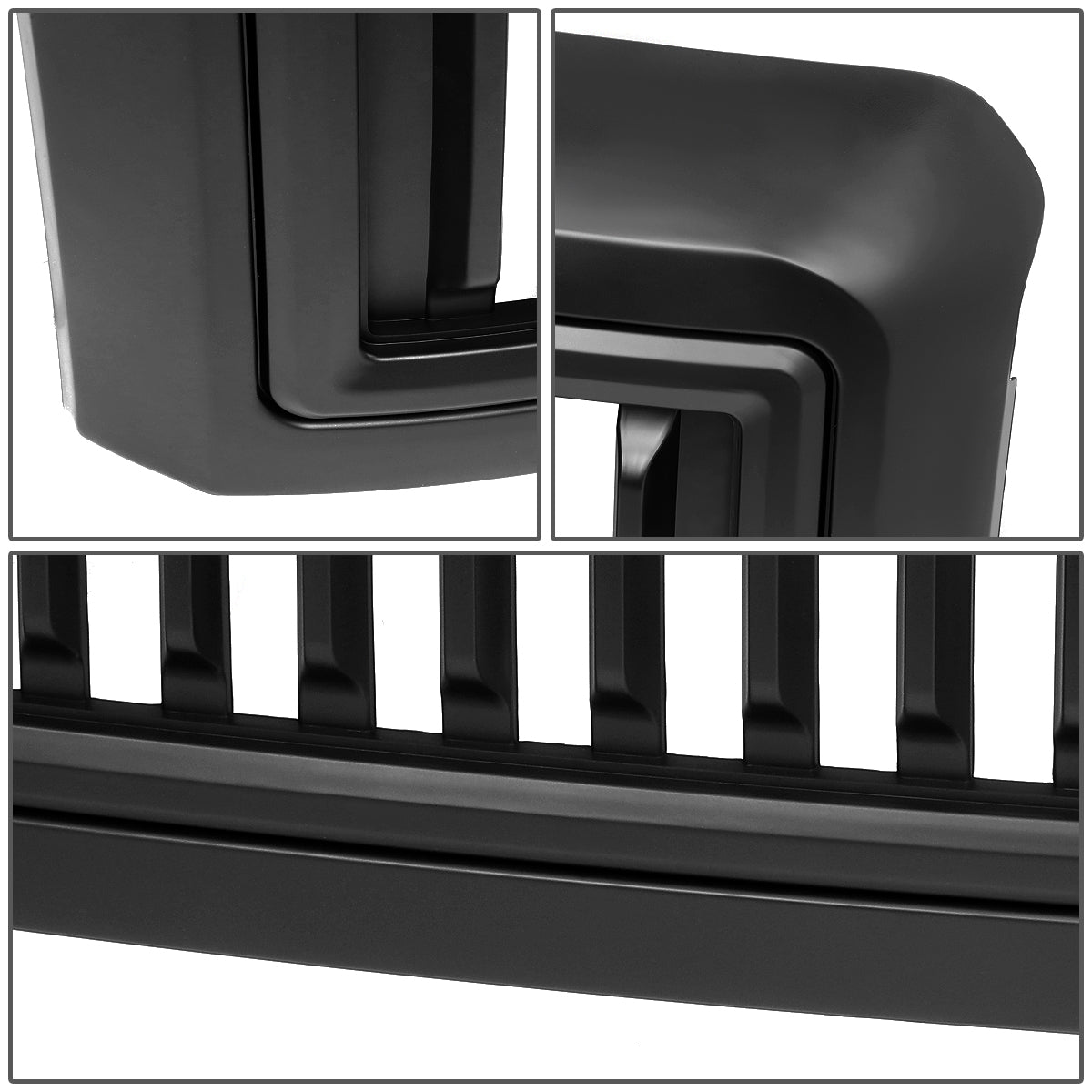 PARRILLA GRILLE - 08-10 FORD F-250, F-350, F-450, F-550 - VERTICAL FENCE STYLE - MATTE BLACK