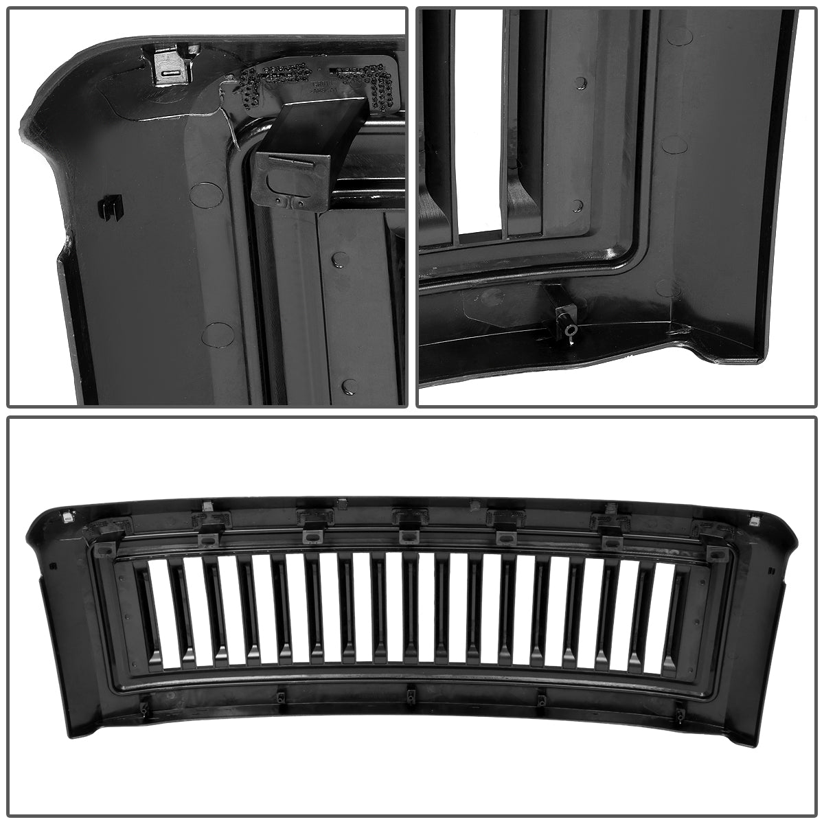 PARRILLA GRILLE - 08-10 FORD F-250, F-350, F-450, F-550 - VERTICAL FENCE STYLE - MATTE BLACK