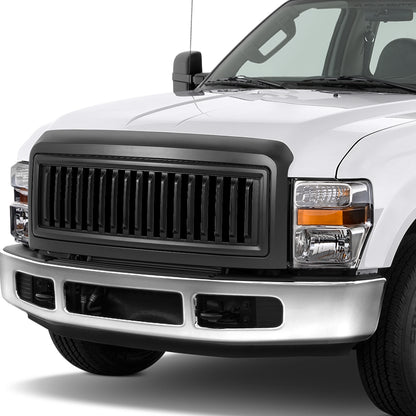 PARRILLA GRILLE - 08-10 FORD F-250, F-350, F-450, F-550 - VERTICAL FENCE STYLE - MATTE BLACK