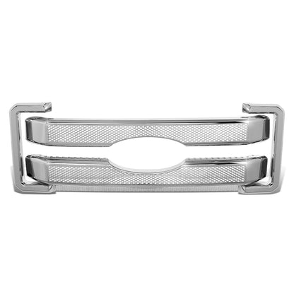 PARRILLA GRILLE OVERLAY - 11-16 FORD F-250, F-350 - DIAMOND MESH - FITS OVER FACTORY GRILLE WITHOUT VERTICAL BARS ONLY - CHROME