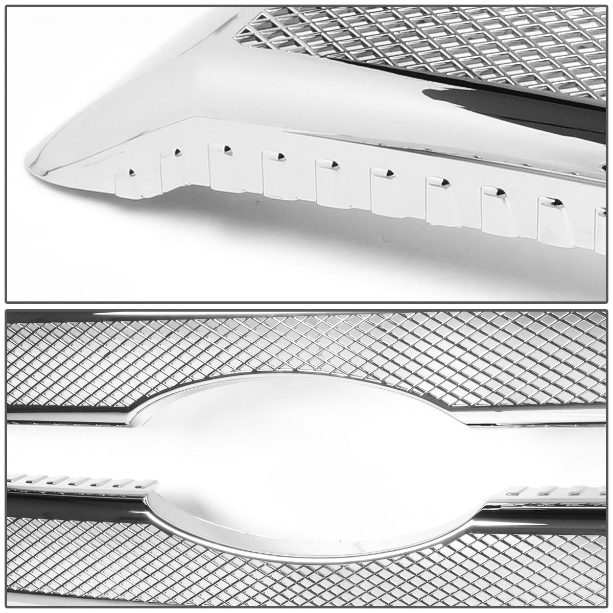 PARRILLA GRILLE OVERLAY - 11-16 FORD F-250, F-350 - DIAMOND MESH - FITS OVER FACTORY GRILLE WITHOUT VERTICAL BARS ONLY - CHROME